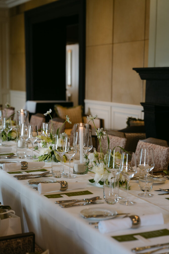Table Setting - Long Table - Villa Honegg